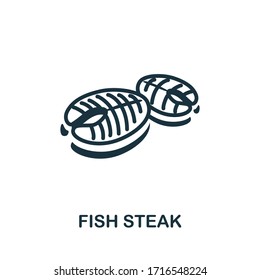 Fish Steak icon. Simple illustration from seafood collection. Creative Fish Steak icon for web design, templates, infographics and more