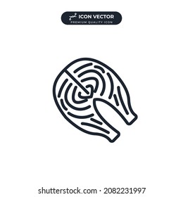 fish steak icon symbol template for graphic and web design collection logo vector illustration