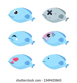 Fish Sticker Emoji Set Collection