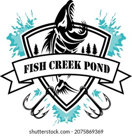 fish stream logo angry fish on the hook