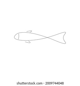 Fish swimming on sea vector illustration