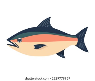 fish swimming in tropical underwater icon isolated