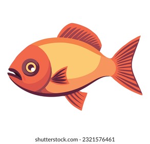 fish swimming in tropical underwater paradise icon isolated