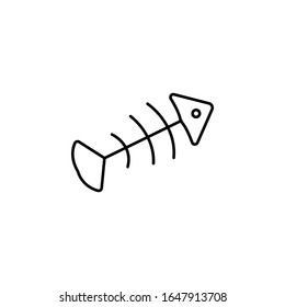 fish sword line illustration icon on white background