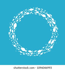 Fish Symbol Ball, Vector Illustration
