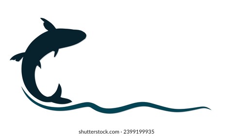 El símbolo del pez con la ola azul.
