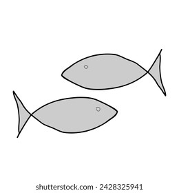 fish symbol - minimalist drawing