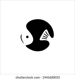 Fish Symbol. Seafood Restaurant Logo. Vector Illustration.