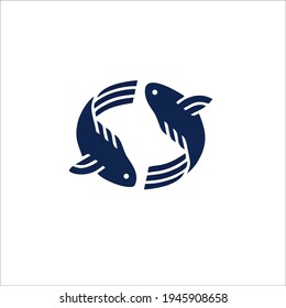 Fish Symbol. Seafood Restaurant Logo. Vector Illustration.