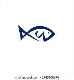 Fish Symbol. Seafood Restaurant Logo. Vector Illustration.