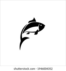 Fish Symbol. Seafood Restaurant Logo. Vector Illustration.