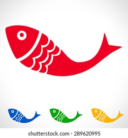 Fish symbol. Vector illustration.