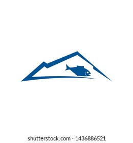 fish symbol vector logo design illustration