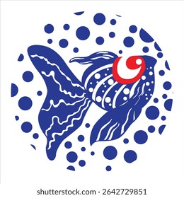 fish for t shirt design illustration vector