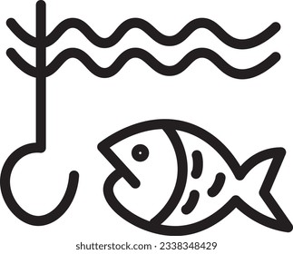 Fish Tackle Food Outline Icon