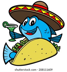 Fish Taco Cartoon