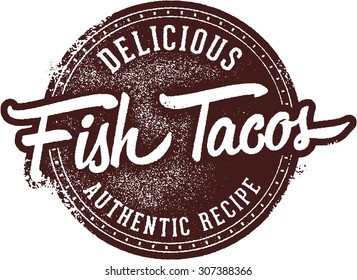 Fish Taco Menu Stamp