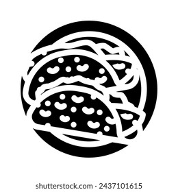 fish taco sea cuisine glyph icon vector. fish taco sea cuisine sign. isolated symbol illustration