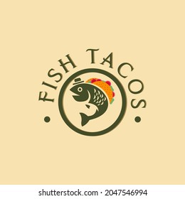 Fish Tacos Logo Design Illustration