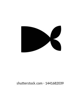 Fish tail icon design black icon