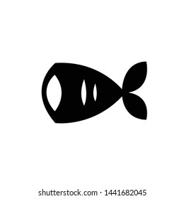 Fish tail icon design black icon