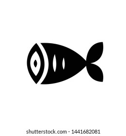 Fish tail icon design black icon