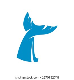 Fish tail icon design template vector isolated illustration