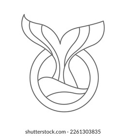 Ilustración del logotipo de cola de pescado