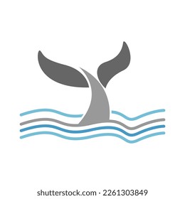 Fish tail logo icon design illustration