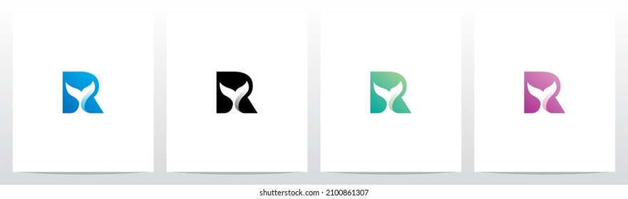 
Fish Tail On Letter Logo Design R