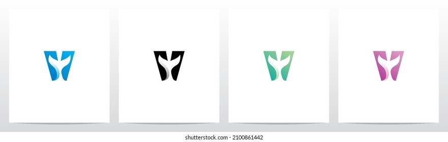 
Fish Tail On Letter Logo Design V