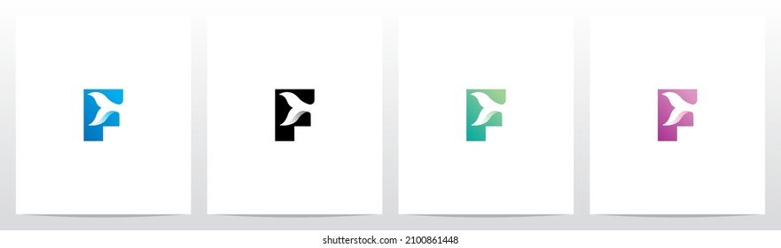 
Fish Tail On Letter Logo Design F