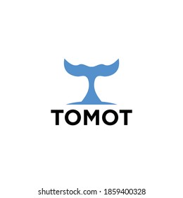 fish tail, Tomot Logo Design Vector Simple Template