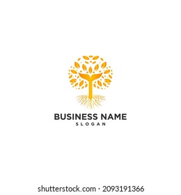 Fish Tail and Tree Simple Modern Logo Vector and Stock Images