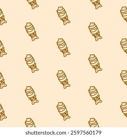 fish taiyaki pattern background. taiyaki japanese cake pattern background. taiyaki seamless pattern.