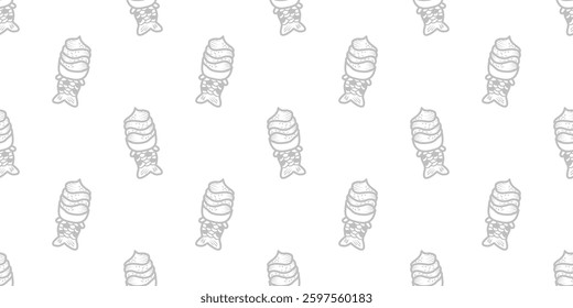 fish taiyaki pattern background. taiyaki japanese cake pattern background. taiyaki seamless pattern.
