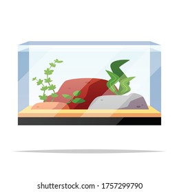 Fish Tank Aquarium Vector Isolated Illustration