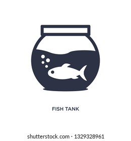 fish tank icon. Simple element illustration from free time concept. fish tank editable symbol design on white background. Can be use for web and mobile.
