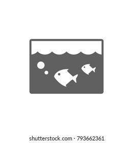 Fish tank icon vector