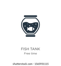 Fish tank icon vector. Trendy flat fish tank icon from free time collection isolated on white background. Vector illustration can be used for web and mobile graphic design, logo, eps10