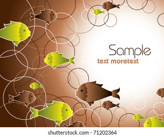 Fish Tank Illustration.