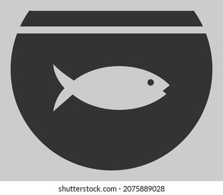 Fish tank vector illustration. An isolated flat icon illustration of fish tank with nobody.