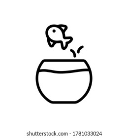 Fish tank, water icon. Simple line, outline vector elements of aqua icons for ui and ux, website or mobile application