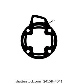 Fish tape icon vector on white background