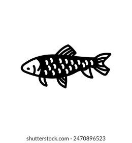 Fish Taxidermy Icon , vector, illustration