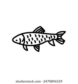 Fish Taxidermy Icon , vector, illustration