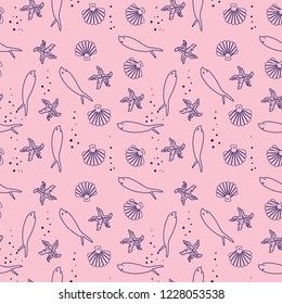 fish tee illustration pattern art vector 
