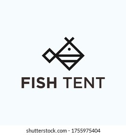 fish tent logo. camp logo