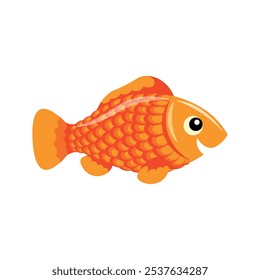 A fish that lives in the depths of the seas and oceans, sea, ocean, water, 
seaweed, vector, art, illustration, isolated