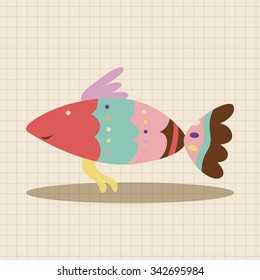 fish theme elements vector,eps